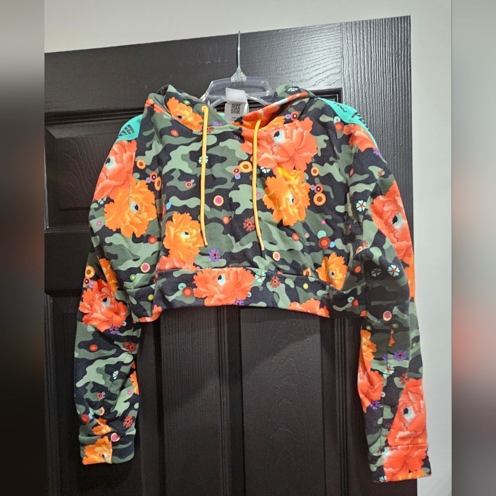 Puma Camouflage Floral Hoodie - Orange and Green